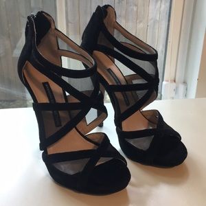 French connection Platform Mesh High Heel